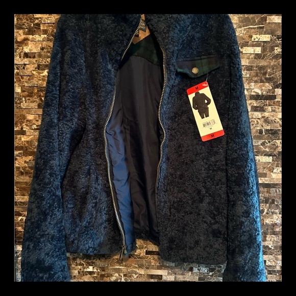 Plush Navy Pendleton Zip-Up Jacket - Picture 3 of 7